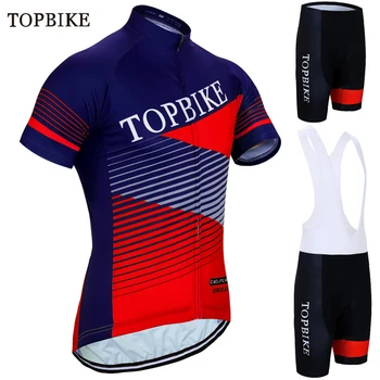 

TOPBIKE men's cycling wear jersey sets UV protection team cycling clothing fitness mountain road bike clothing suit bike shirt