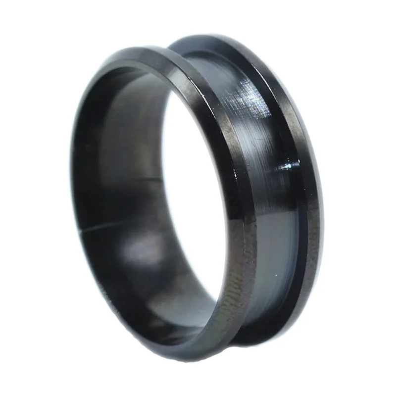Handcrafted 8mm Stainless Steel Ring - Premium DIY Jewelry Making Supplies