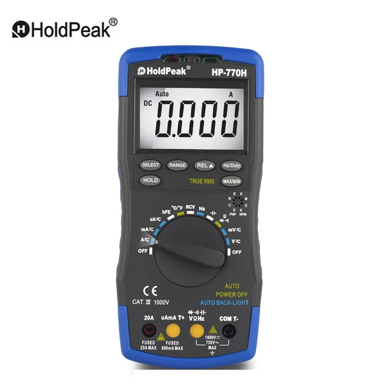 2017 New Sale HoldPeak HP 770H Automatic Range Smart Backlit Digital