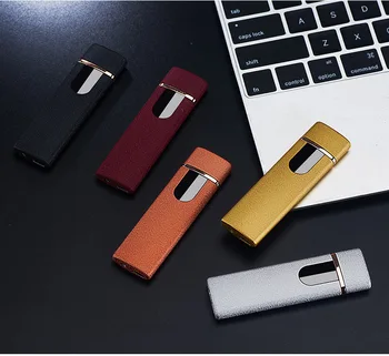 

Turbo Tungsten USB Lighter Free Laser Logo Touch-senstive Switch Electronic Plasma Lighter Super Thin Cigarette Lighter