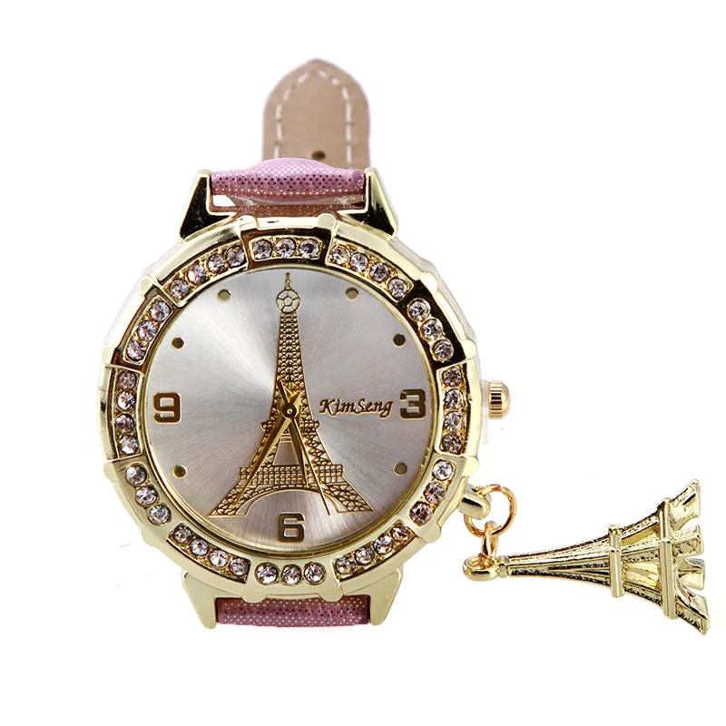 

Paris Eiffel Tower Watch Women Quartz Wrist Watch Fashion Casual PU Leather Band Female Clock Ladies Watch Relogio Feminino