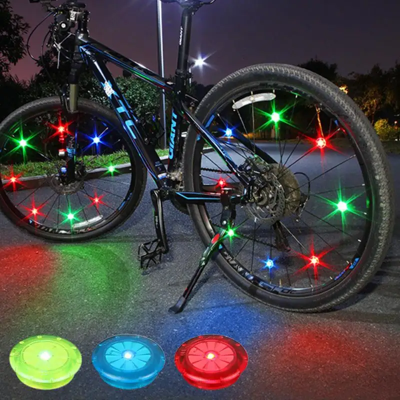 

Hot Sale PC Spokes Light Waterproof Cycling Wheel Easy Mount Shock-proof Bike Flashlight Lamp Accessories #0822