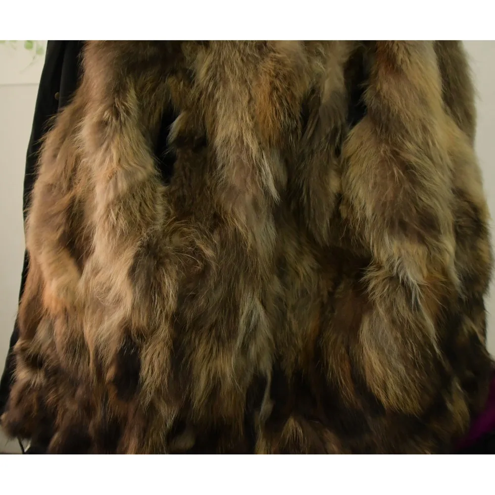 parka real fur women furs parka women winter 2018 real raccoon fur coat long warm jacket real fur coat hood parka warm outerwear