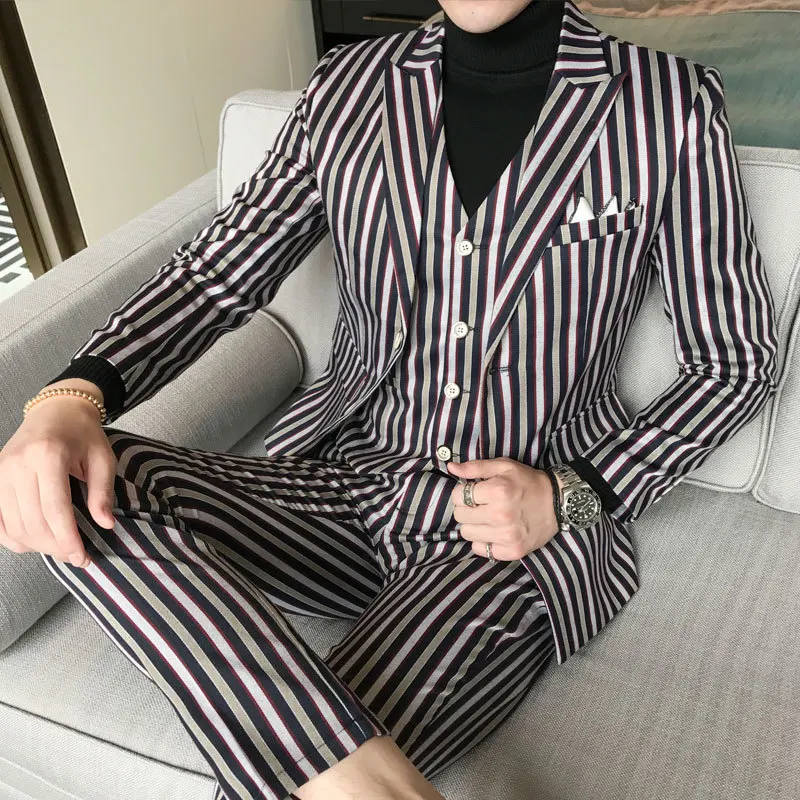 Mens De Ciel c Bal Bleu Élégant Bande Mariage Partie 5xl Sociale Smoking Slim Coréen Vestes Terno Fit A Hommes Costumes b dIxwRqnE