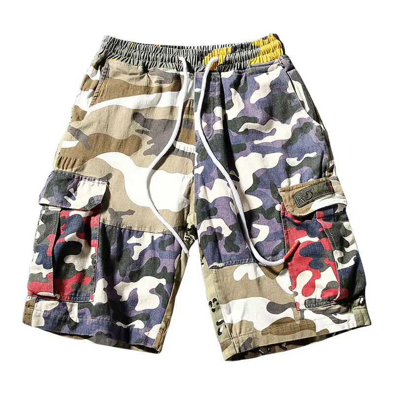 Casual Camouflage Mens Shorts Summer 2019 New Camo Stitching Shorts Men
