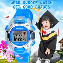 SYNOKE модные брендовые Детские часы Multi-function 30 м водостойкие светодио дный светодиодный цифровой двойного действия Наручные часы montre enfant
