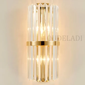 

Modern minimalist Crystal Stick Wall Lamps creative living room bedroom bedside hotel restaurant villa aisle Decorative