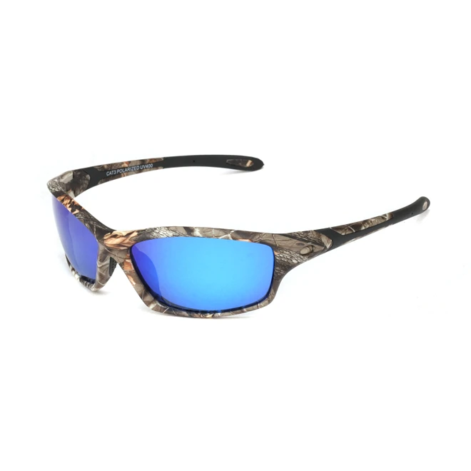 Камуфляж поляризованных солнцезащитных очков Для мужчин рыбалка очки с камуфляжная оправа Защита от ультрафиолетовых лучей Велоспорт походные очки gafas de sol hombre. A09 - Цвет: k093camouflageblue