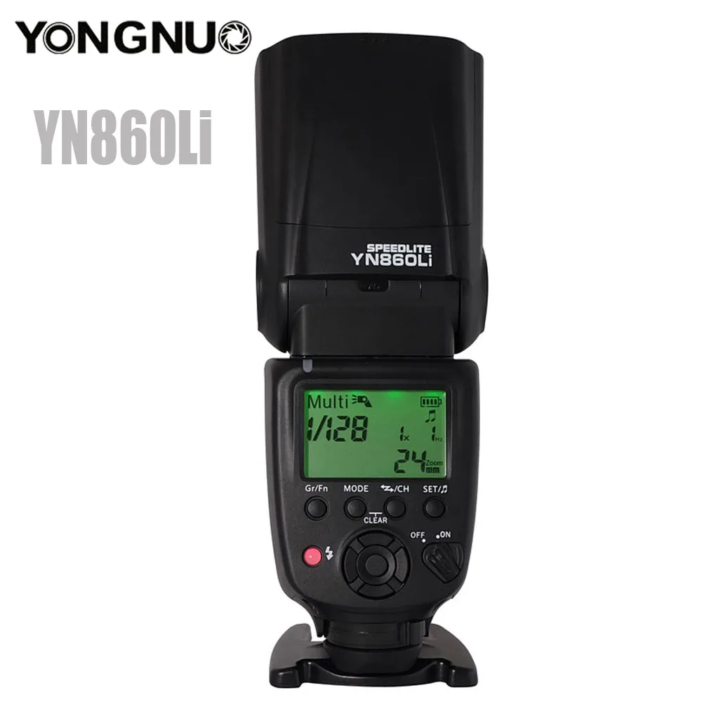 Беспроводная вспышка Yongnuo YN860Li Speedlite с литиевой батареей емкостью 1800 мАч для Nikon Canon, совместимая с YN560III YN560IV YN560-TX RF605