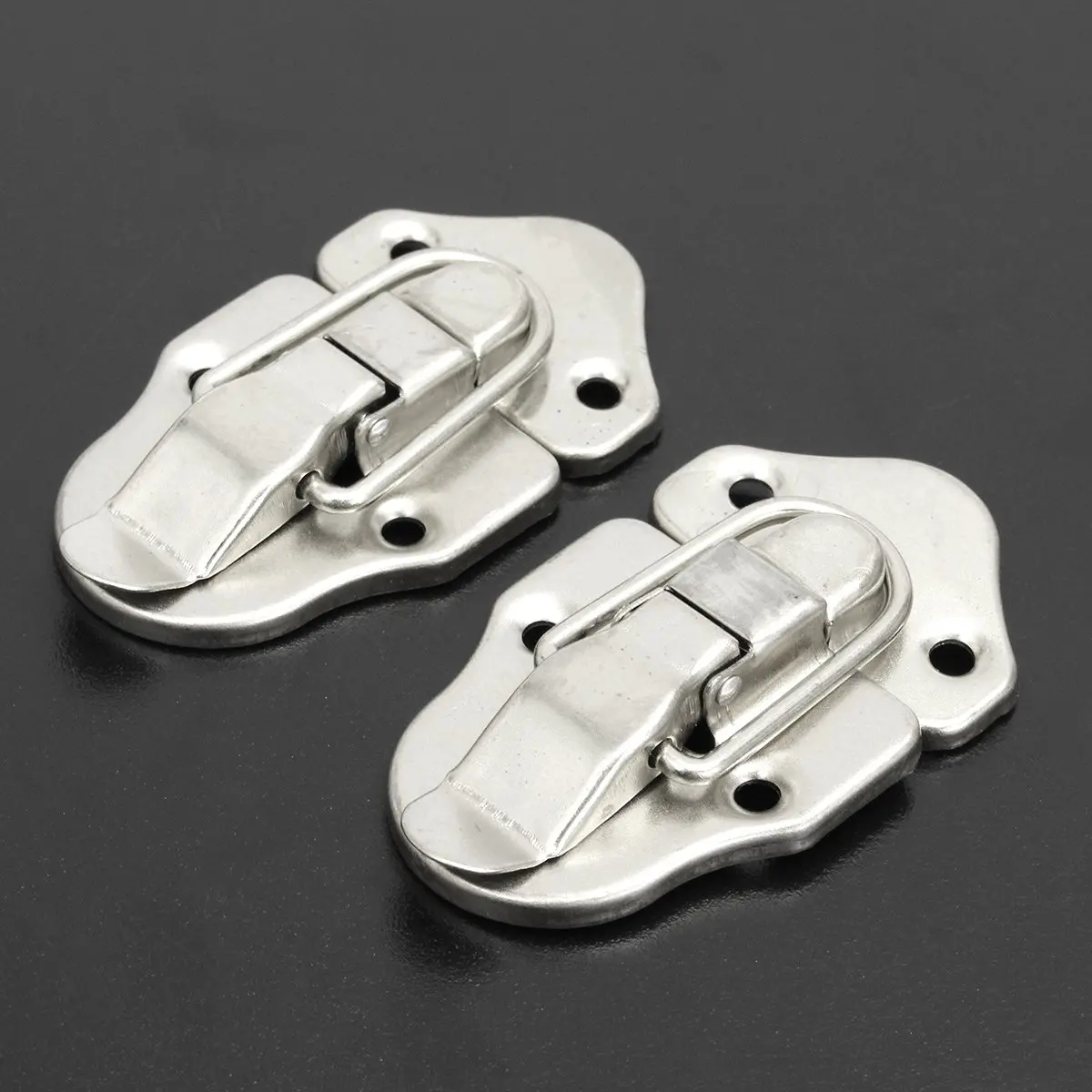 2PCS/lot Silver Boxes Case Lock DIY Replacement Bag Locks Metal Stainless Steel Handbag Buckle