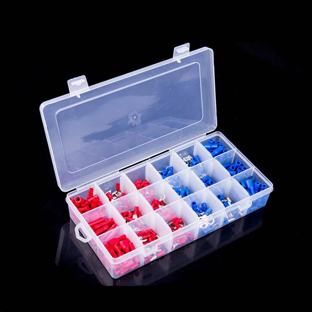 360pcs Electrical Crimp Terminals Insulated Butt Connectors Spade Ring