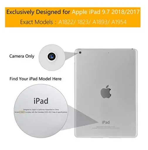 BOHYLOY Новый чехол для Apple новый iPad 9 7 до 2017/2018 Смарт Спящий Пробуждение
