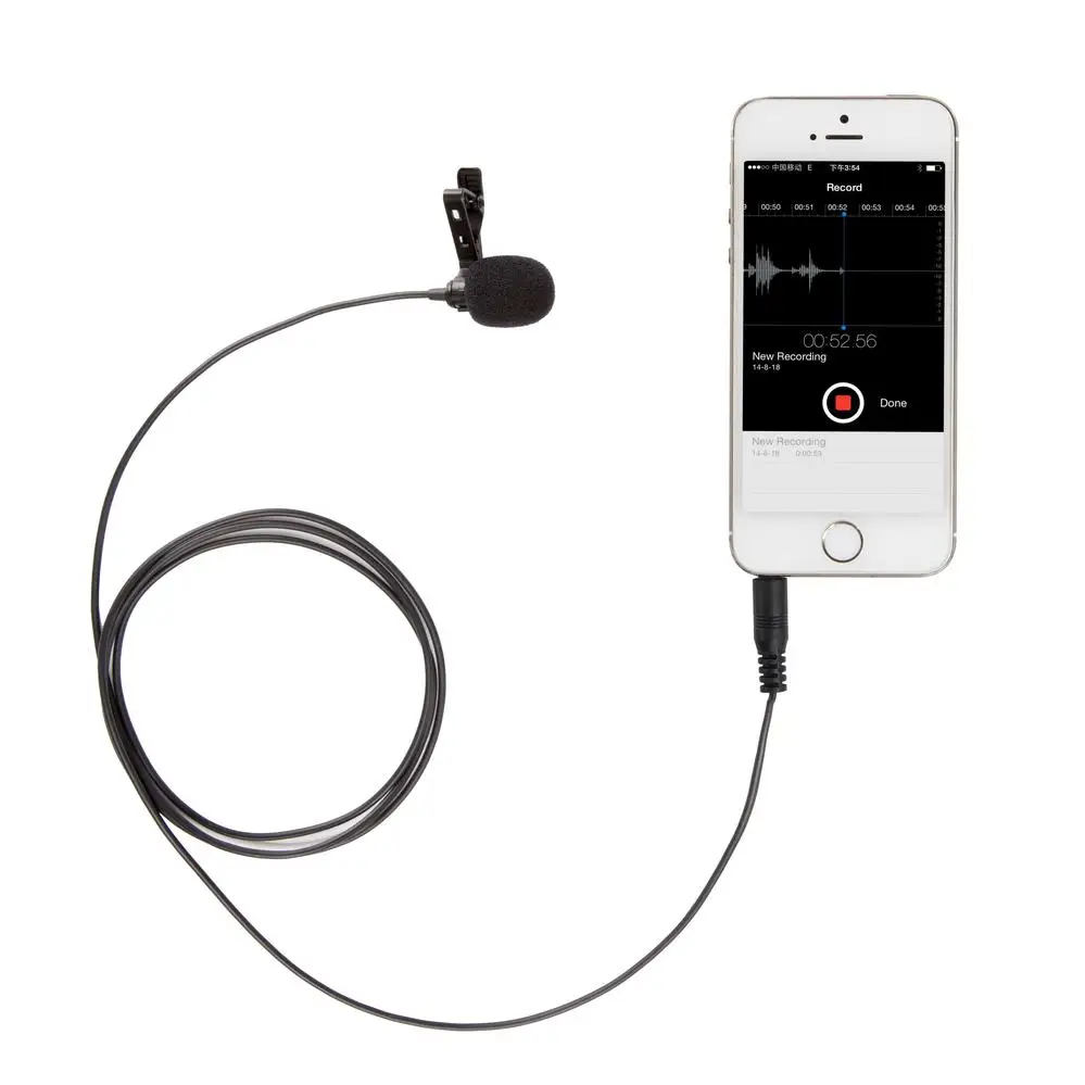 

BOYA BY-LM10 Omnidirectional Lavalier Microphone for iPhone X X MAX XR 8 7 6 ,for Sumsang S9 S8 GALAXY 4 LG G3 HTC one