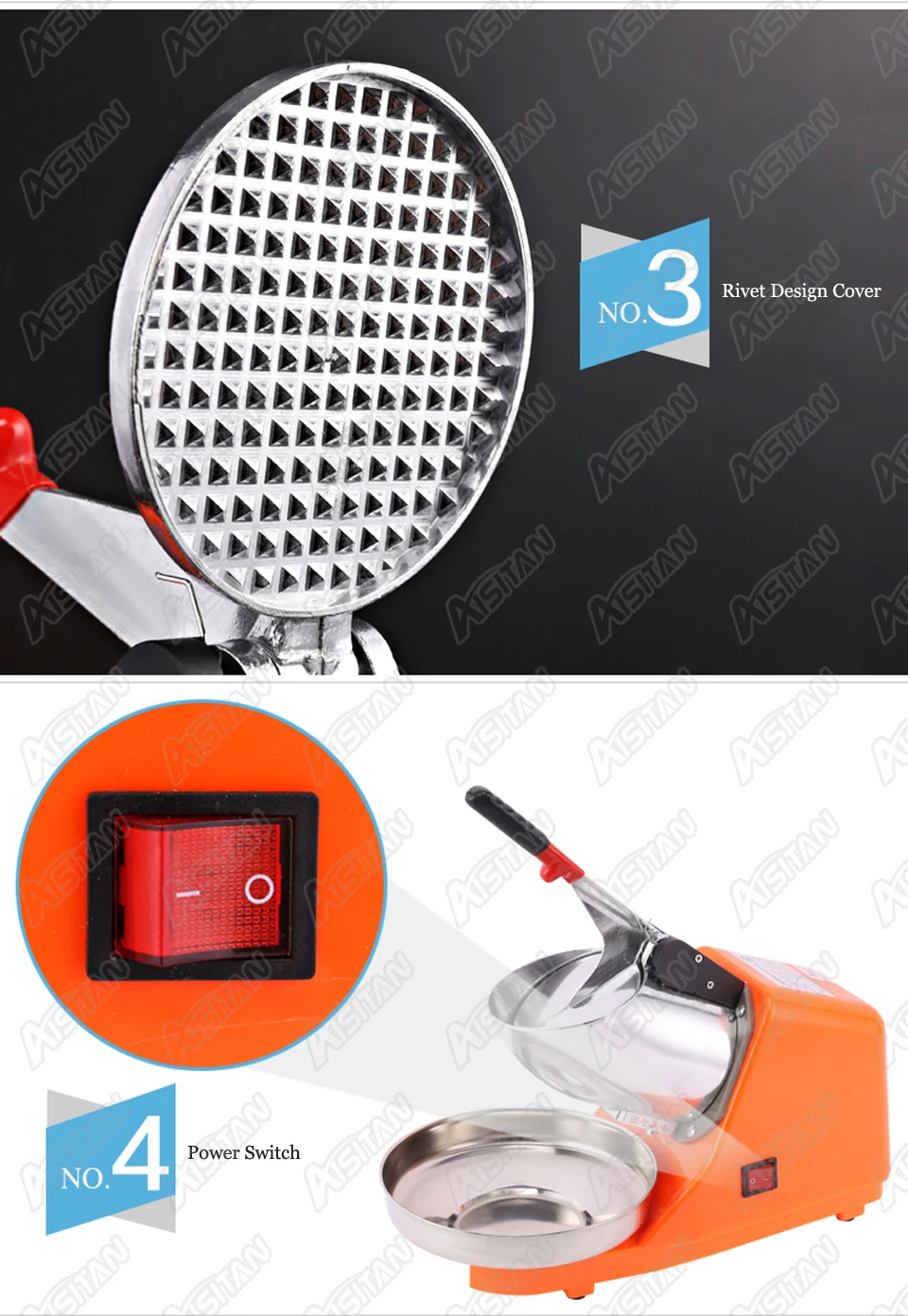 HD109 Bar Mini Ice Shaver Ice Crusher Machine Electric Free Shipping