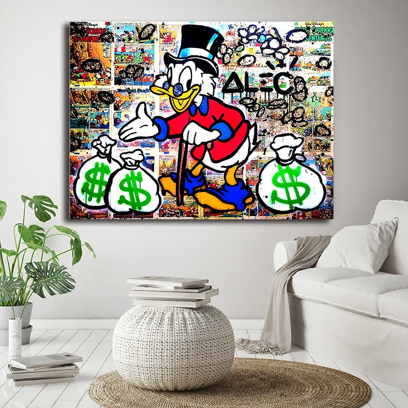 

Scrooge McDuck Alec Monopolyingly Canvas Prints Picture Modular Paintings for Living Room Poster on The Wall Home Decoration