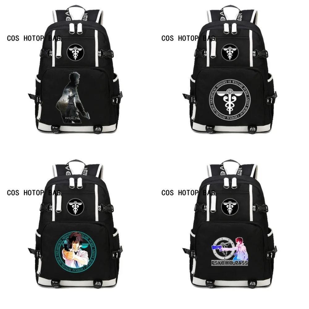 

Japan anime PSYCHO PASS Backpack For boys girl Children student book Bag School Backpack Teenagers Travel Rucksack Bag 8 style
