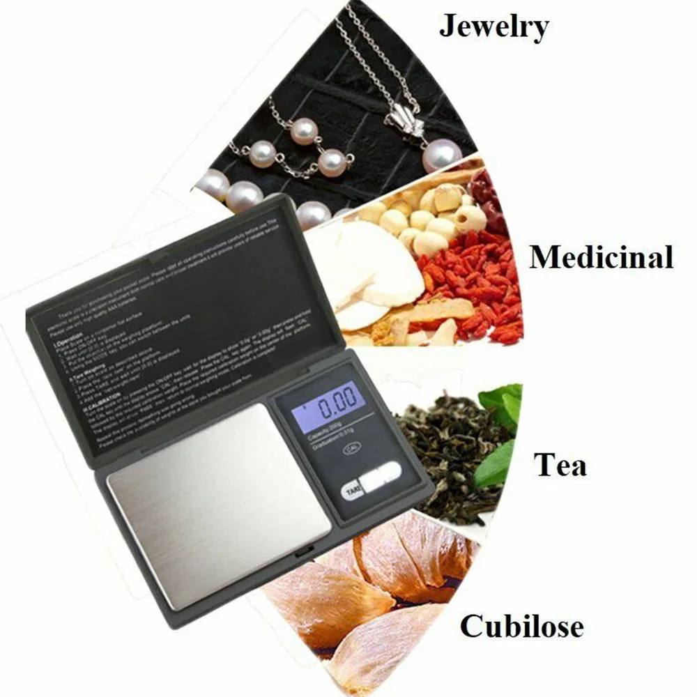 200/100g 0,1g Мини светодиодный электронный цифровой USB Платные карманные весы золотые ювелирные изделия