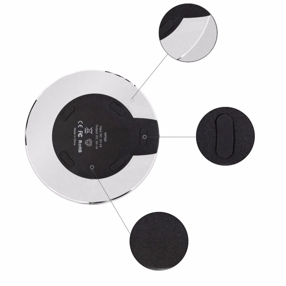 QI зарядный коврик Беспроводное зарядное устройство для iPhone XR xs max X 8 plus для samsung 10e S9 S8 Plus S7 S6 Edge Note10 9 8 5