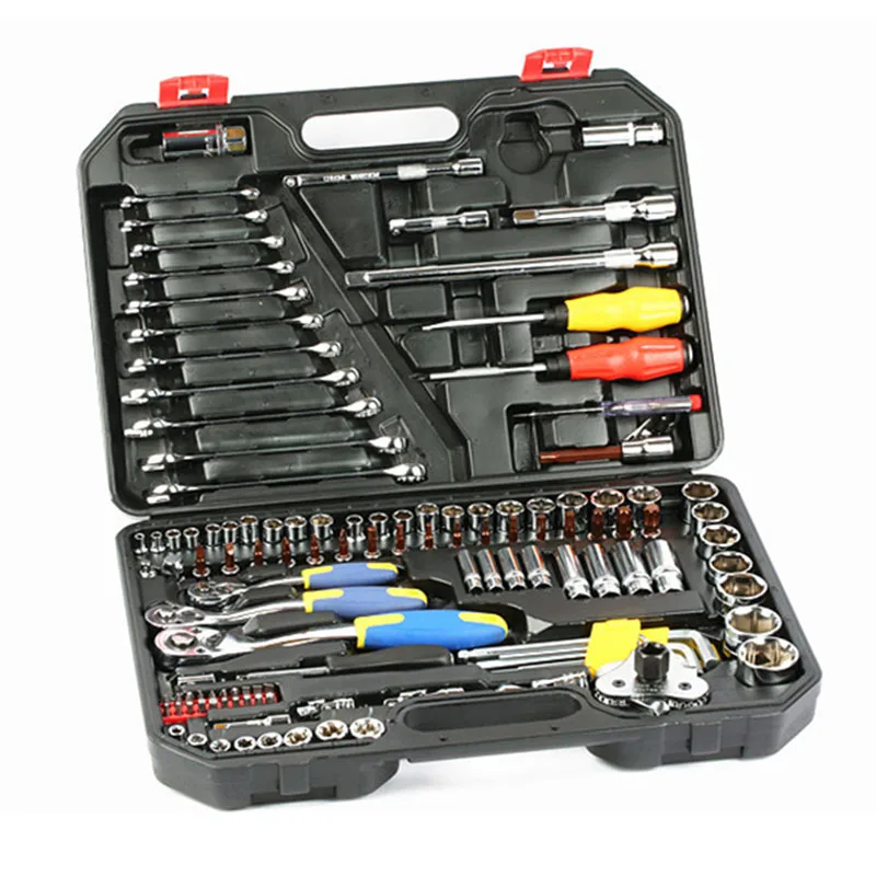 

121 pcs Tool Set Hand Tools for Car Repair Ratchet Spanner Wrench Socket Set Professional Car Repair Tool Kits