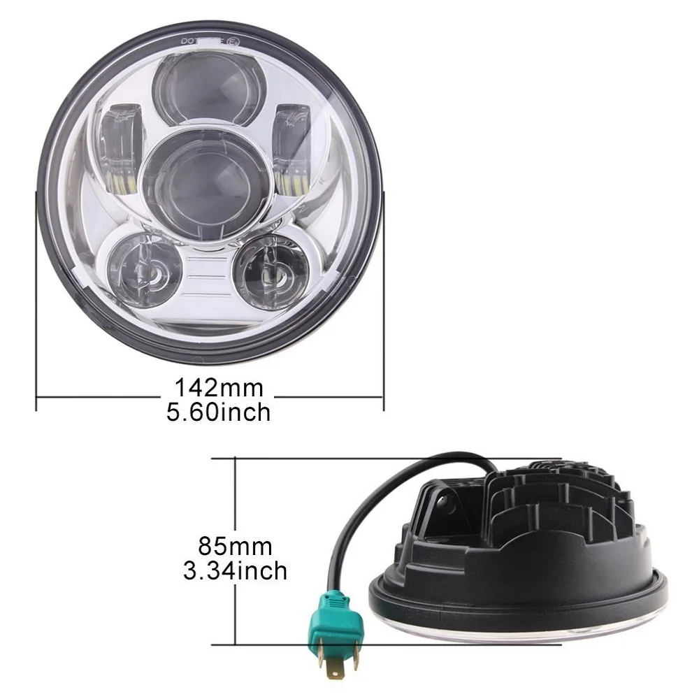  DOT 5.75 Inch Led Headlight for Harley Headlight DRL 5 3/4 Inch moto Led Headlight for Harley Dyna  - 1000005523413