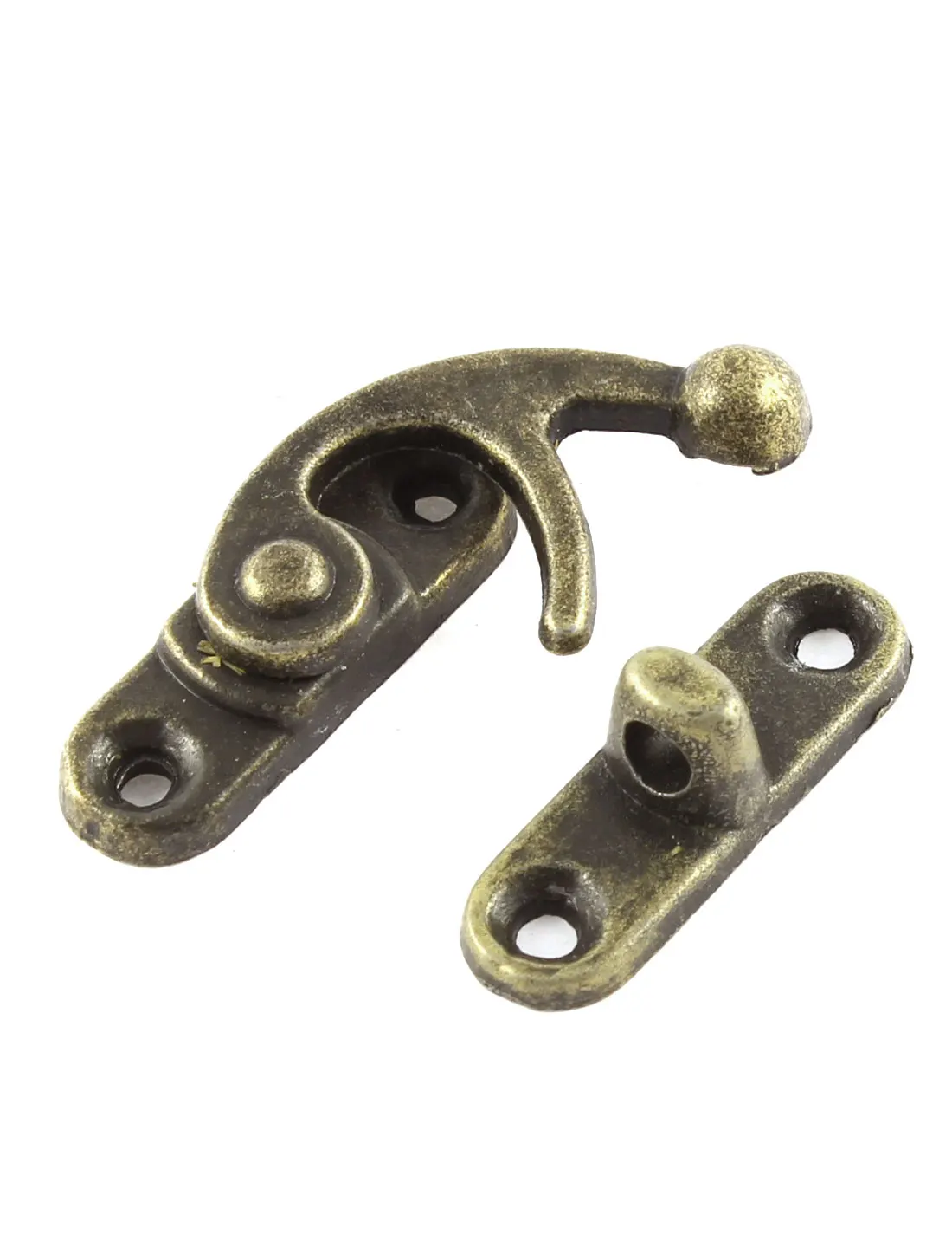 2Pcs 33mmx29mm Antique Brass Zinc Alloy Padlock Hasp Hook Lock Latch For Mini Jewelry Wooden Box With Screws Furniture Hardware