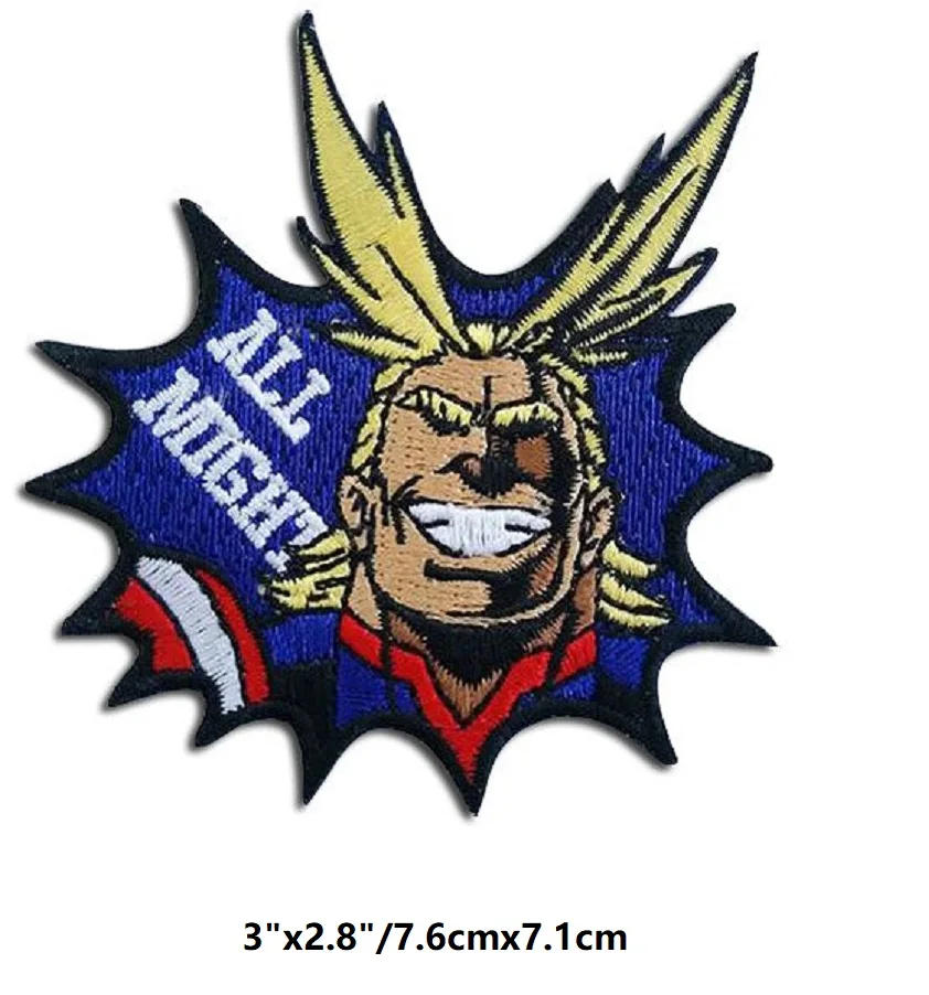 

3" My Hero Academia No.1 Hero All Might Patch Anime Cosplay Costume EMBROIDERED iron on patch for clothing