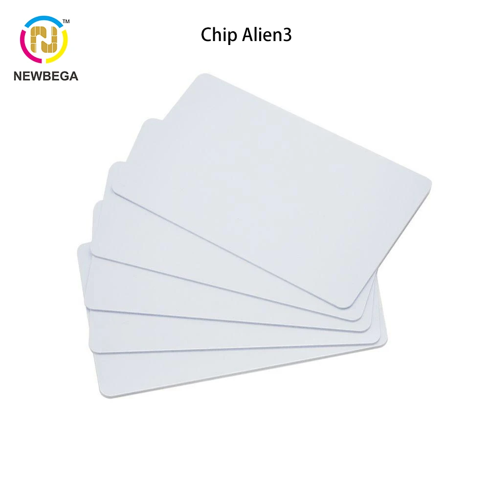 

10PCS RFID UHF ISO18000-6C Gen2 Alien3 CR80 Size PVC Plain White Card