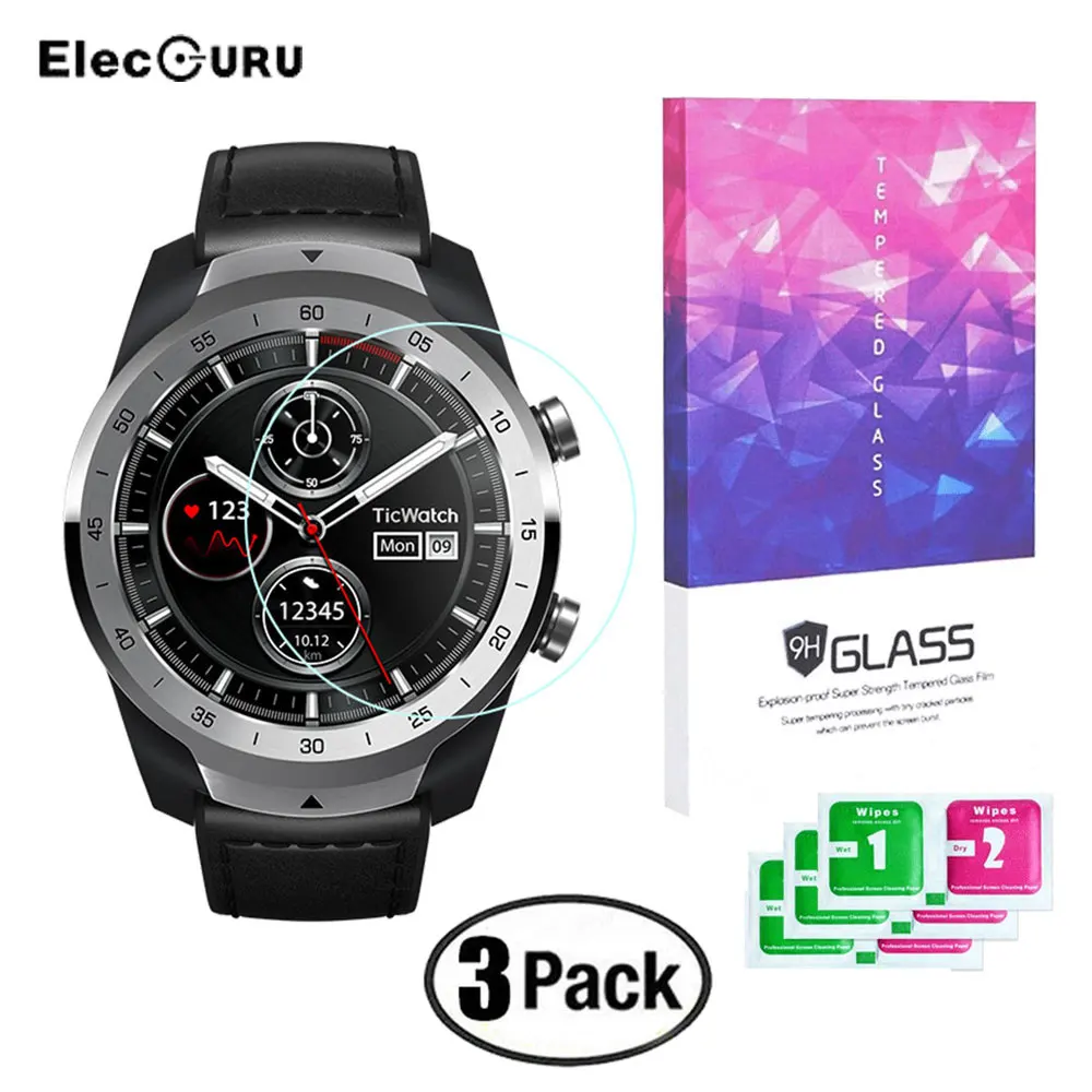 Tempered Glass For Ticwatch Pro Watch Screen Protector 9H 2.5D Explosion Proof Anti-shatter Anti Scratch Protective Guard Film Tempered Glass For Ticwatch Pro Watch Screen Protector 9H 2.5D Explosion Proof Anti-shatter Anti Scratch Protective Guard Film