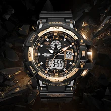 Мужские спортивные часы водонепроницаемые Shock Resitant SMAEL брендовые роскошные мужские наручные часы S Shock светодиодные цифровые часы мужские s часы золотые