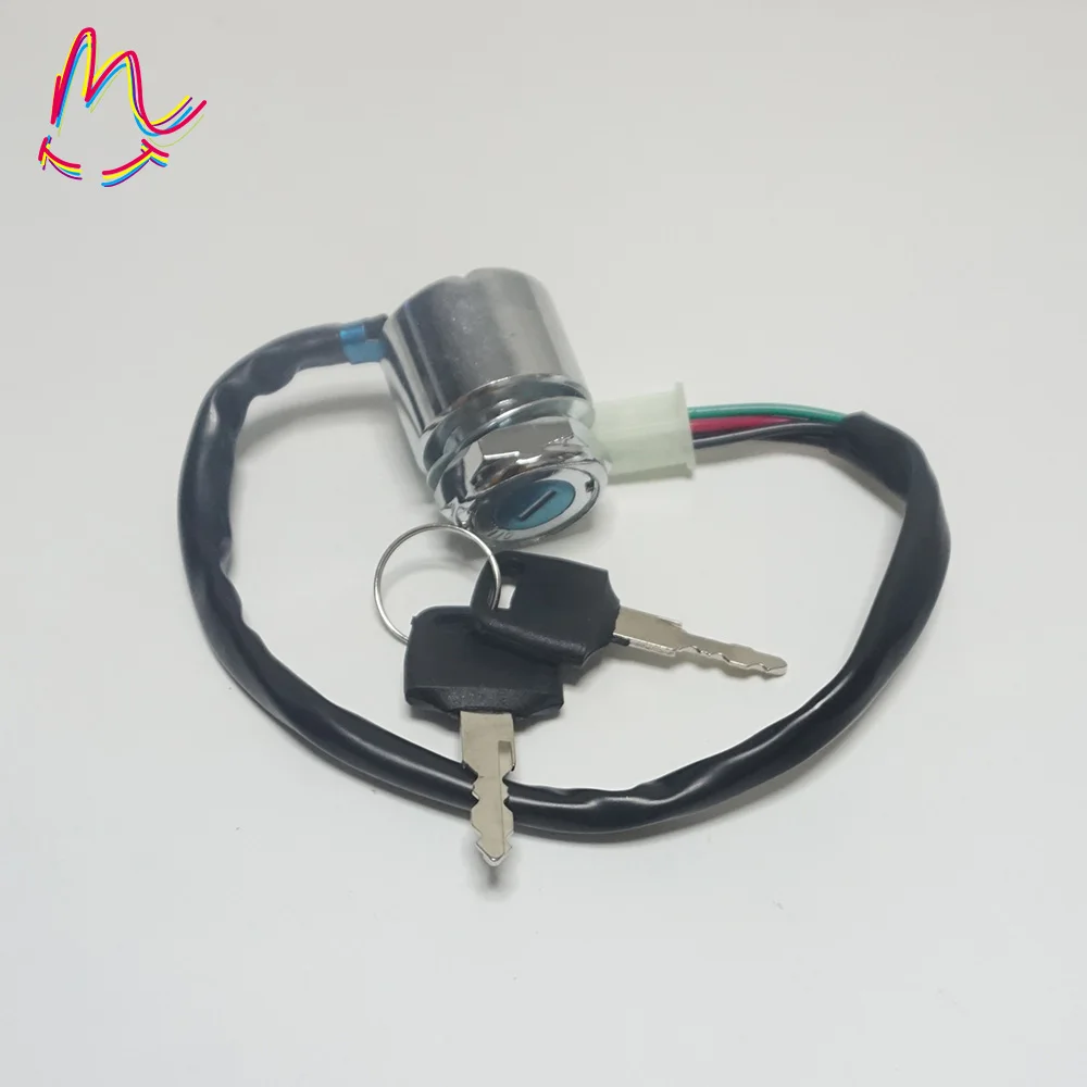 Iron Ignition Switch Key Lock Set For Mini Dirt Bike Atv 2 Gears 4