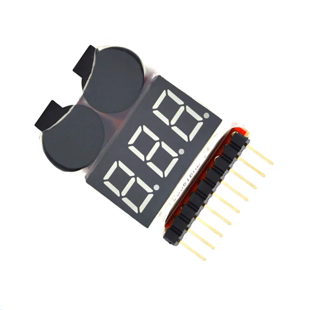 1pcs or 4pcs Hot Sell 2s 2s 3s 4s 5s 6s 7s 8S 1-8S LED Low Voltage Buzzer Alarm Lipo Voltage Indicator Checker Tester Wholesale 2