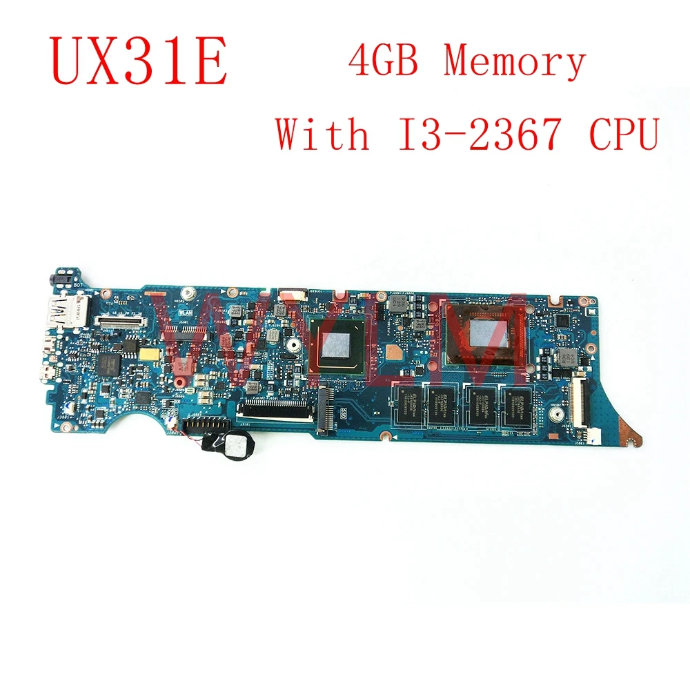 UX31E с I3 2367 CPU 4 Гб RAM память материнская плата ASUS UX31 для ноутбука 100%