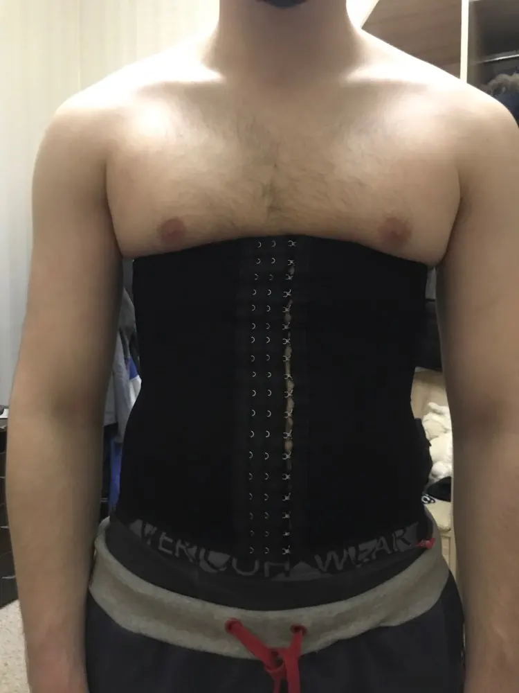 Men Waist Trainer Belt Belly Control Cincher photo review