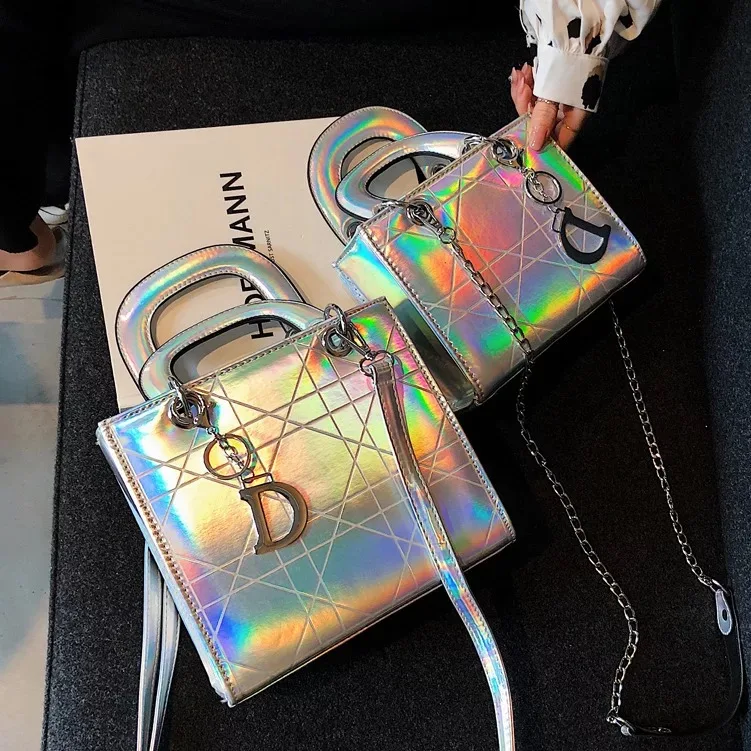 

Fashion 2019 Shoulder Bag Women D Handbags Female Bag For Girls Fanny Pack Summer New Ladies Bag Laser Texture NEW Messenger bag