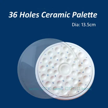 

Dental Lab Bonding Composite Adhesive Porcelain Mixing Watering Plate Wet Wells/Tray 36 Holes Ceramic Palette