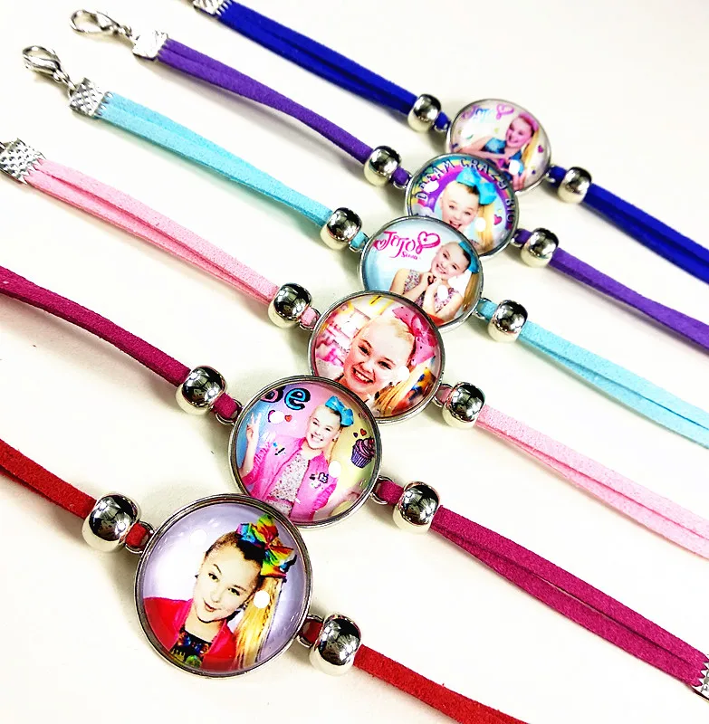 Jiangzimei 24 шт./лот горячие стиль певица Сива стеклянные браслеты Роза покрытие древних Серебряный браслет для обувь девочек best подарок