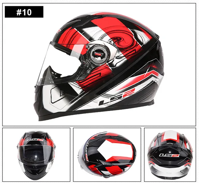 LS2 FF358 Полнолицевой мотоциклетный шлем с моющимися внутренними накладками, мужские многоцветные гоночные шлемы ls2 Casco Moto ECE Сертификация
