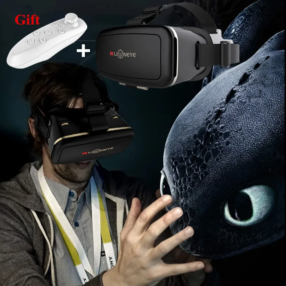 Очки виртуальной реальности 3D очки VR гарнитура коробка смартфон игры очки виртуального просмотра джойстик Google картон для телефона