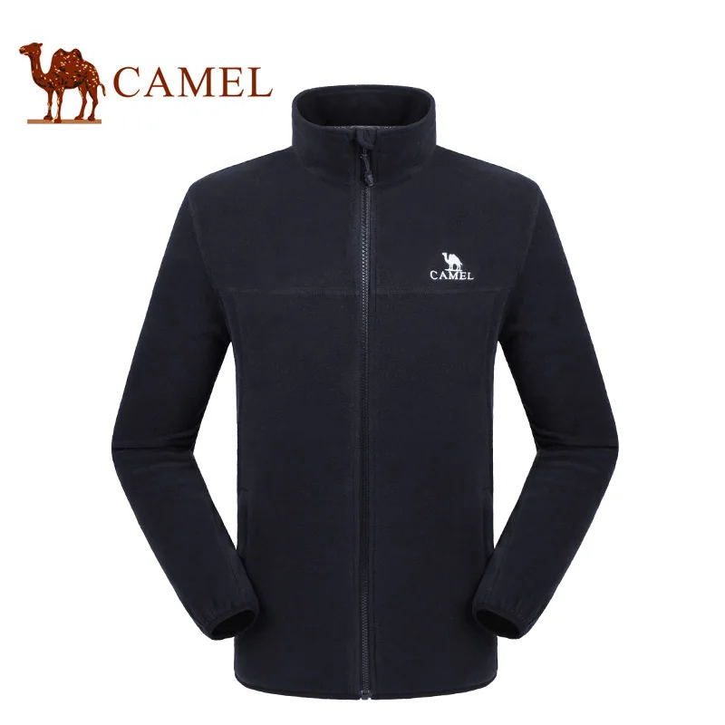 CAMEL мужская и женская уличная флисовая походная куртка водонепроницаемая ветрозащитная Флисовая теплая ветровка для рыбалки и охоты тактическая одежда - Цвет: T7W2P1109-Black