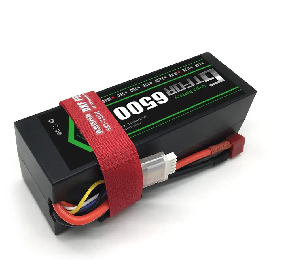 GTFDR Lipo 4s Battery 14 8V 6500mAh 100C MAX 200C Hard Case For 1 8 1 3