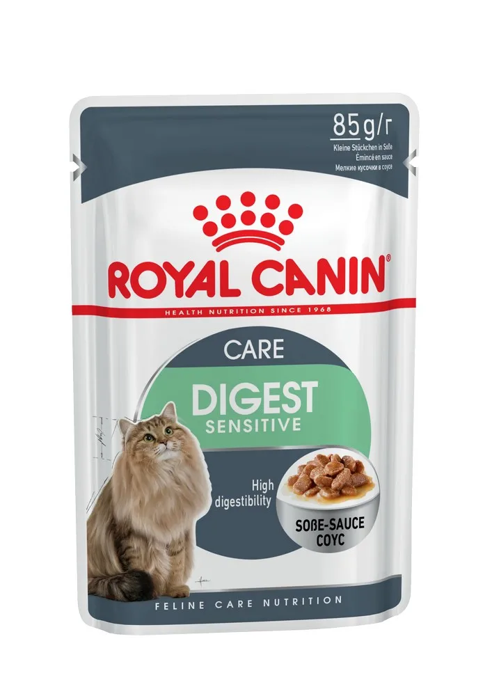 Royal Canin Digest Sensitive пауч для кошек с чувствительным пищеварением(кусочки в соусе, 24*85 г