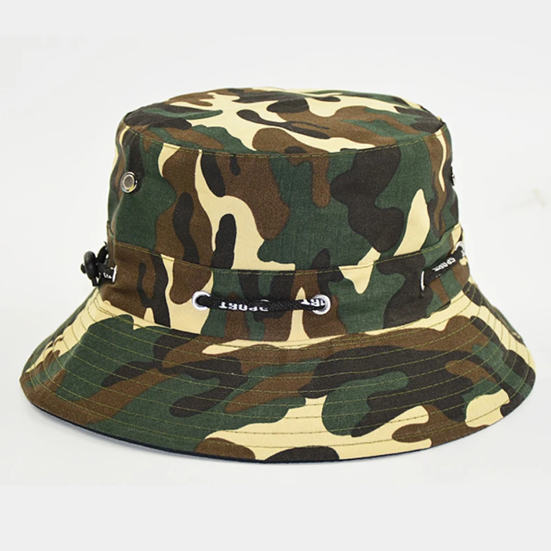 Army Military Bucket Hat Forest Camouflage Tactical Caps Fisherman