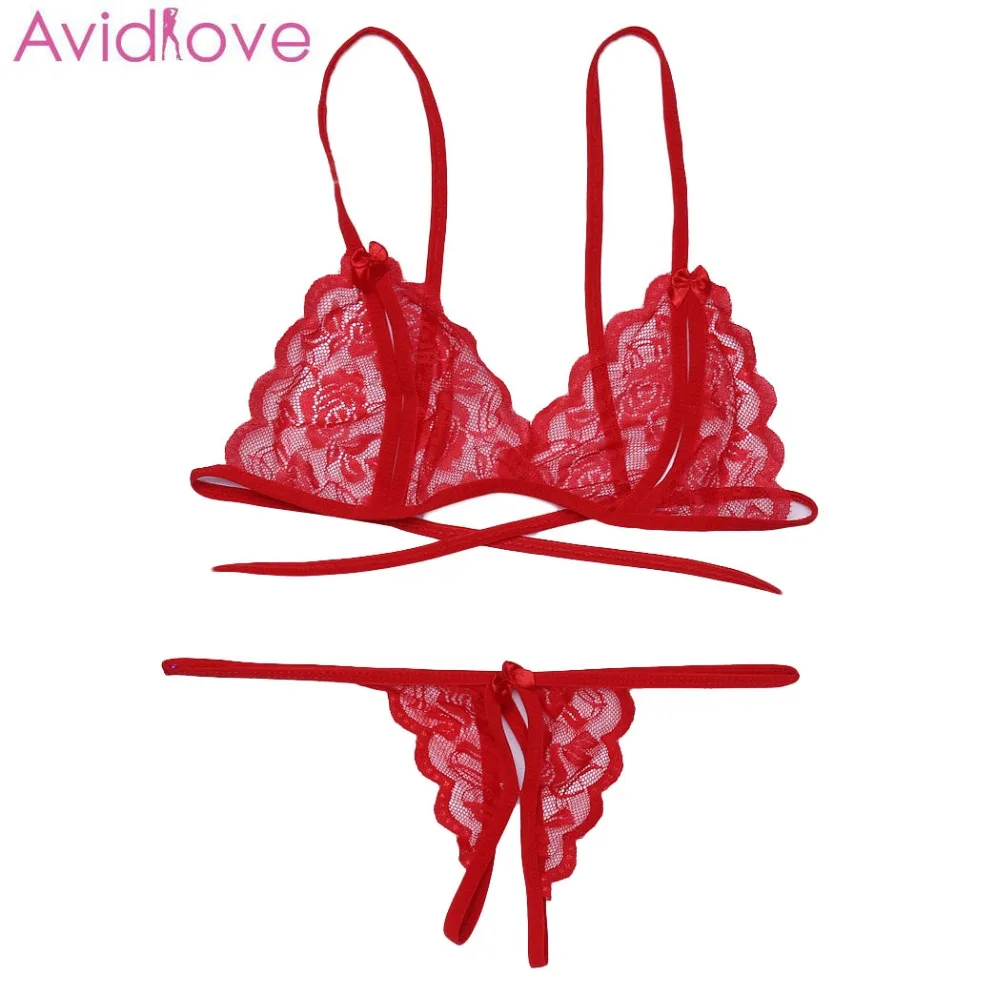 Женское нижнее белье Avidlove сексуальное кружевное с цветочным принтом на спине