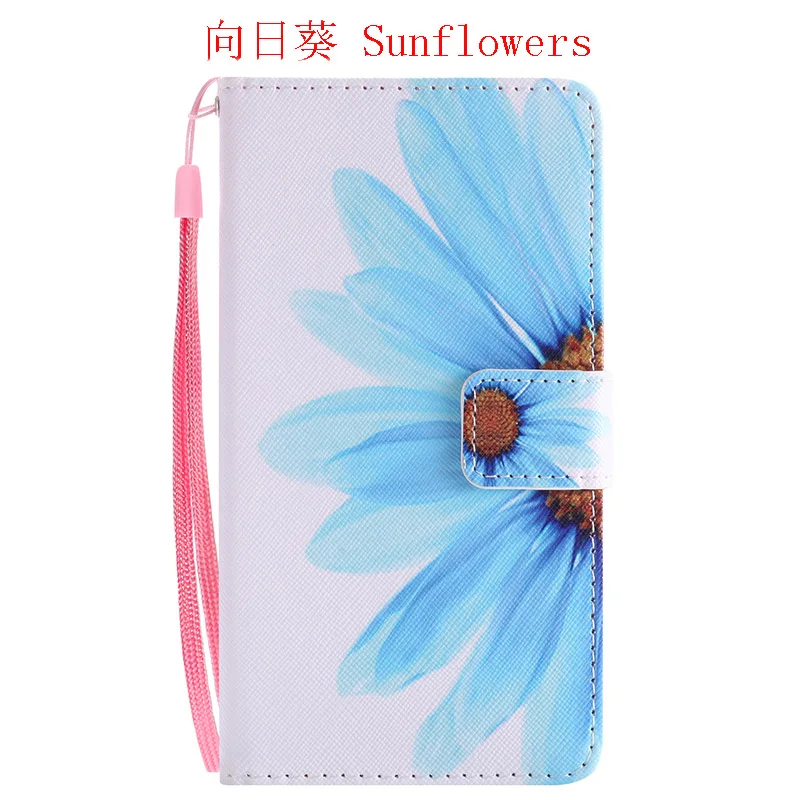 Sunflowers Красочные для Samsung Примечание 8 n950 чехол для телефона Samsung Grand Prime G530 core Prime G360 искусственная кожа мобильный В виде ракушки флип крышка Note8 - Цвет: Sunflowers