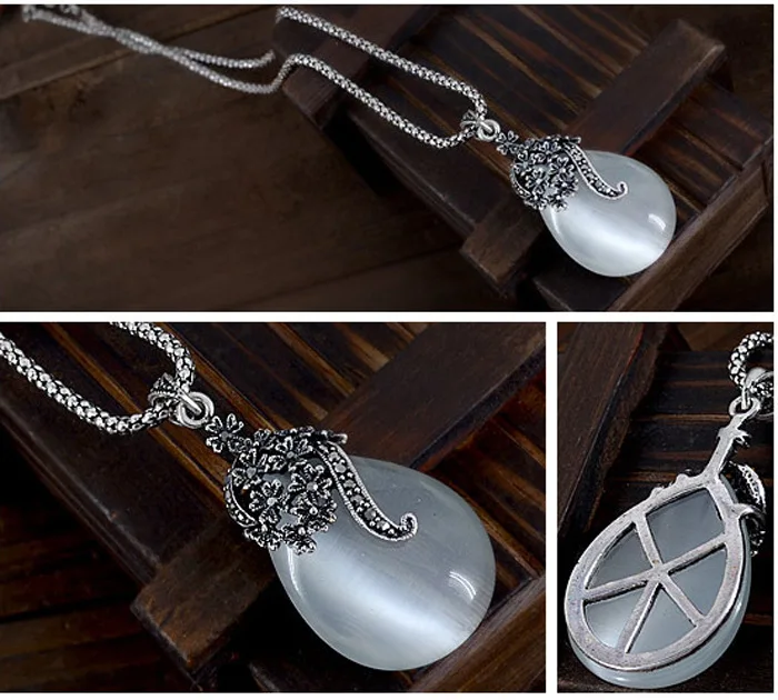 JEXXI-New-Retro-Silver-Fashion-Opal-Water-Drop-Flower-Pendants-Long-Necklaces-And-Drop-Earrings-Jewelry (2)