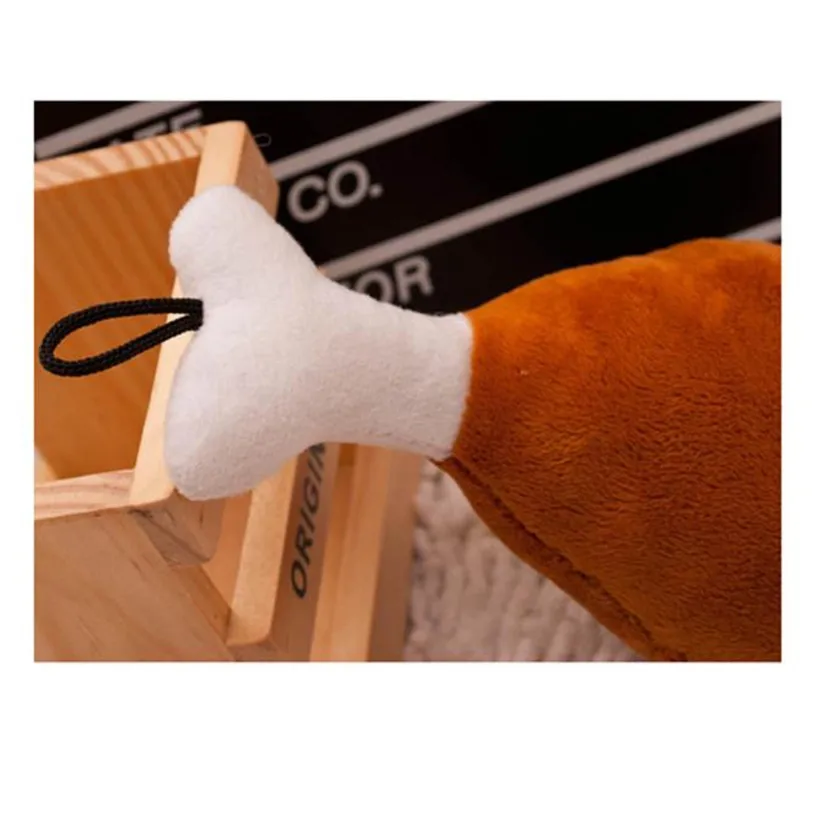 Cute Plush Chicken Leg Pet Squeak Toys Sound Play Dog Toys For Small Large Dogs Cats Puppy Molar Chew Toys Wholesale #F#40AT29 (4)