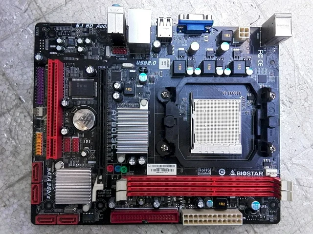 Оригинальная б/у настольная материнская плата для BIOSTAR A780L3C разъем 760G AM3 DDR3 |