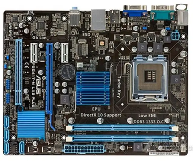 LGA775 оригинальная б/у материнская плата G41 775 DDR3 USB2.0 SATA2 для ASUS P5G41T-M LX3 Plus |