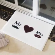 Mr& Mrs фланелевый коврик для ванной коврик для пола мягкий теплый водопоглощающий простой ковер с противоскользящим 40*60 см
