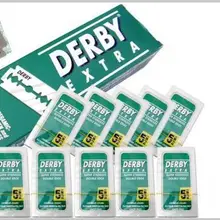 3 x Дерби дополнительное Платиновое Покрытие бритва с двойным лезвием лезвия 300 шт 3 коробки оптом